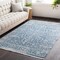 Tiwari Home 2.5' x 9' Traditional Style Blue and Gray Rectangular Area Throw Rug Runner